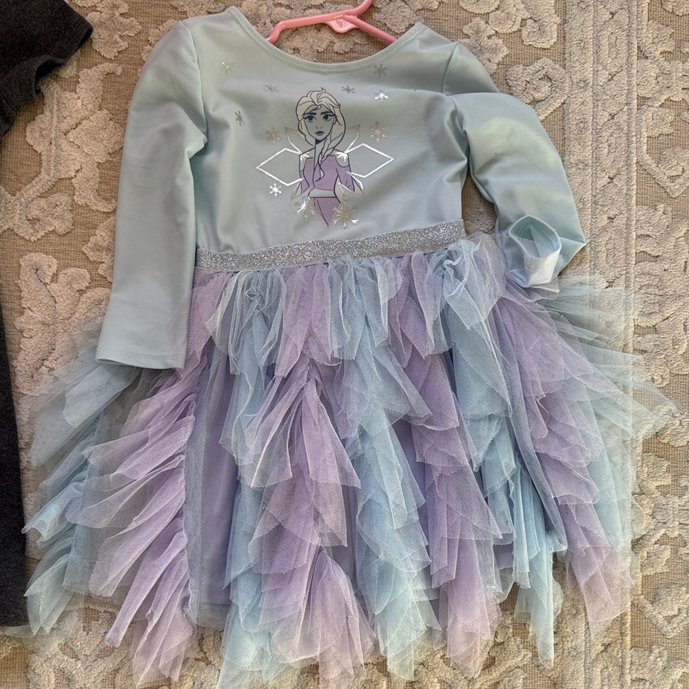 Frozen Inspired Kids Costume Dress - Blue and Purple